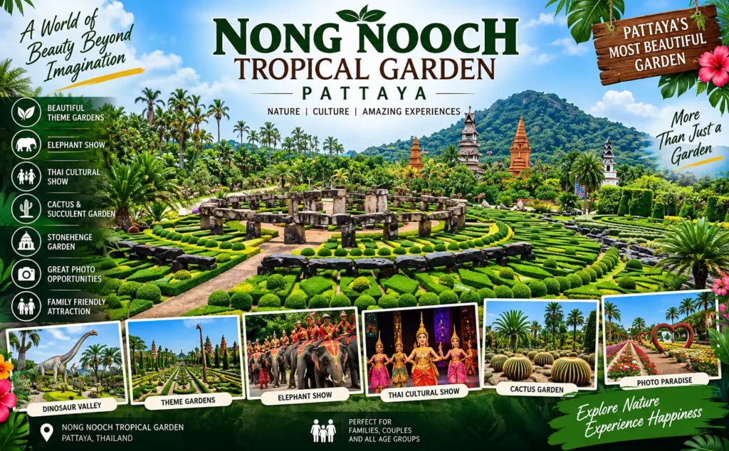 Nong Nooch Tropical Garden Ticket in Pattaya